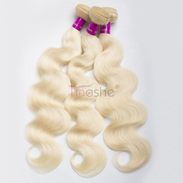 Brazilian Blonde Body Wave 3 Bundle Hair With Closure Tinashehair