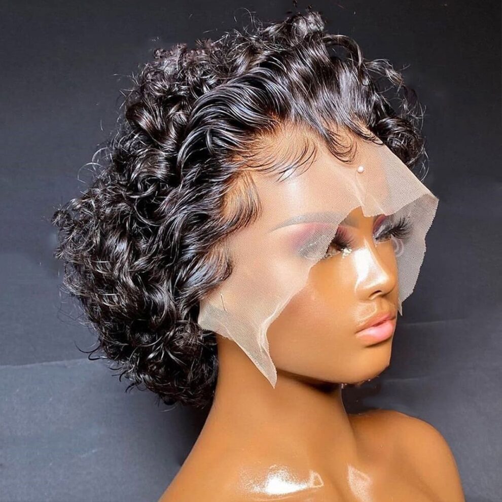 Water Wave Short Bob Lace Front Wigs Density Tinashehair