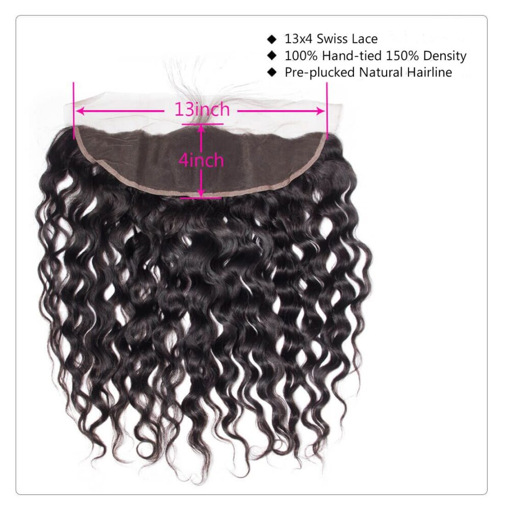 Wet And Wavy Human Hair Weave Bundles With Frontal Tinashehair