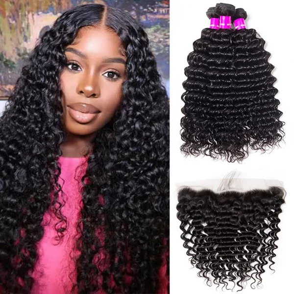 Tinashe hair deep wave with frontal
