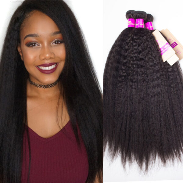 Kinky Straight Hair Brazilian Virgin Hair 3 Bundles | Tinashehair