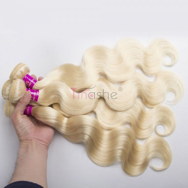 Brazilian Body Wave Blonde Hair Bundles With Frontal | Tinashehair