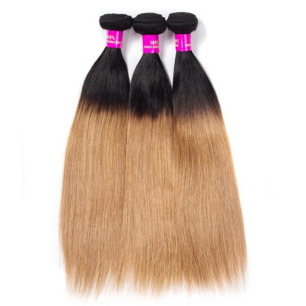 Straight Hair T1B/27 Color Honey Blonde Bundles Sale | Tinashehair