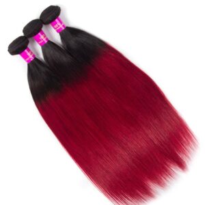 Tinashe hair straight hair bundles ombre hair 1b burgundy