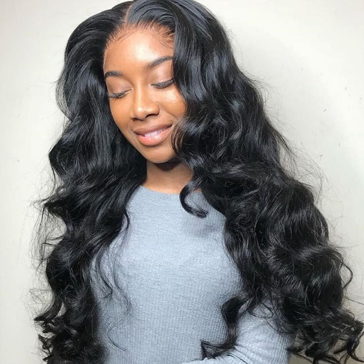 Body Wave Lace Closure Wigs 6×6 Pre Plucked Remy Human Hair Wigs Full Ends 180% Density