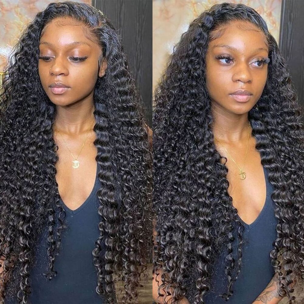 13×4 Lace Front Wigs Deep Curly Wave Human Hair Sale | Tinashehair