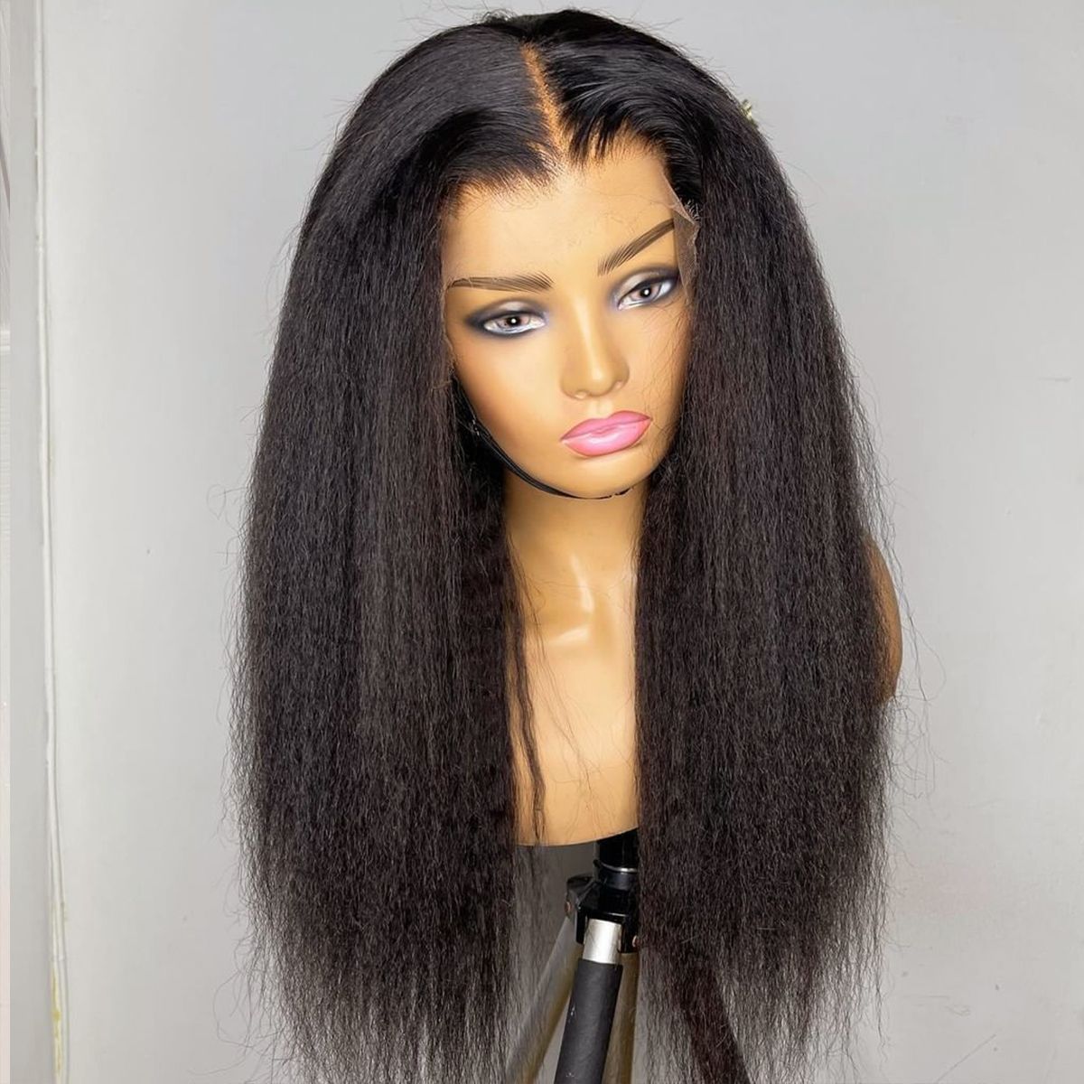 Kinky straight 13x4 lace front wig