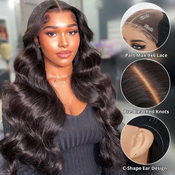 Tinashe hair glueless 9x6 body wave lace wig