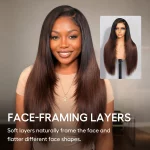 Tinashe hair ombre brown yaki straight wig with layers (5)