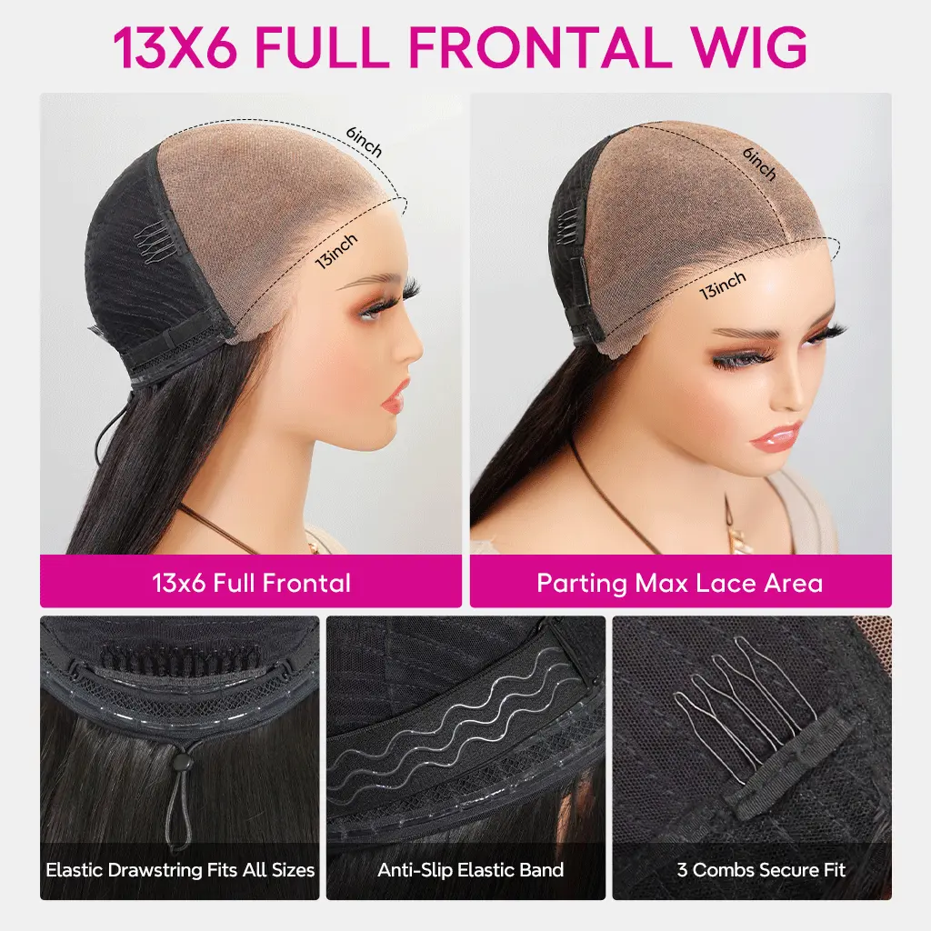 Tinashe hair pull go 13x6 lace wig cap details