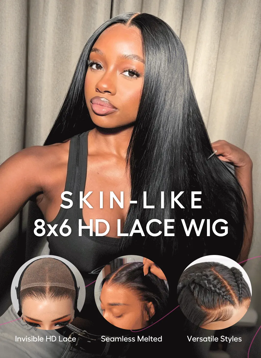 Tinashe hair straight 8x6 HD lace wig (5)