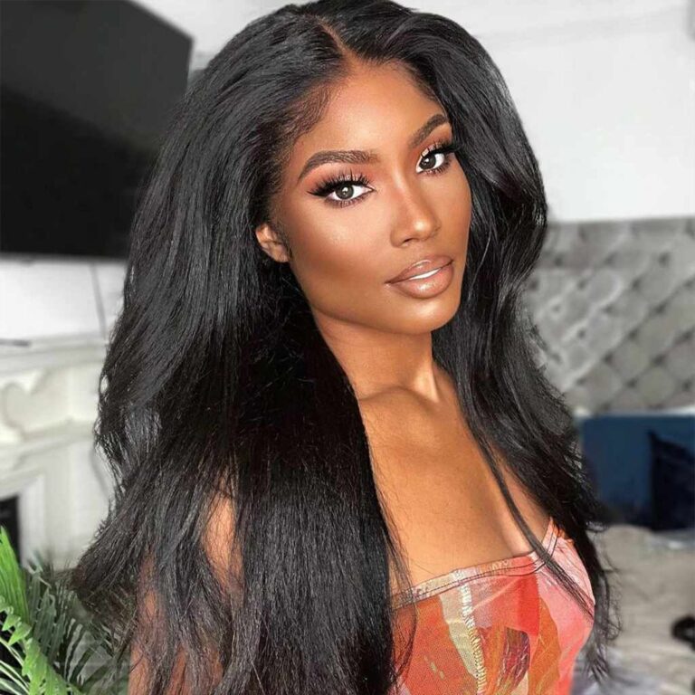 360 Lace Frontal Wigs Kinky Straight Human Hair Wigs | Tinashehair