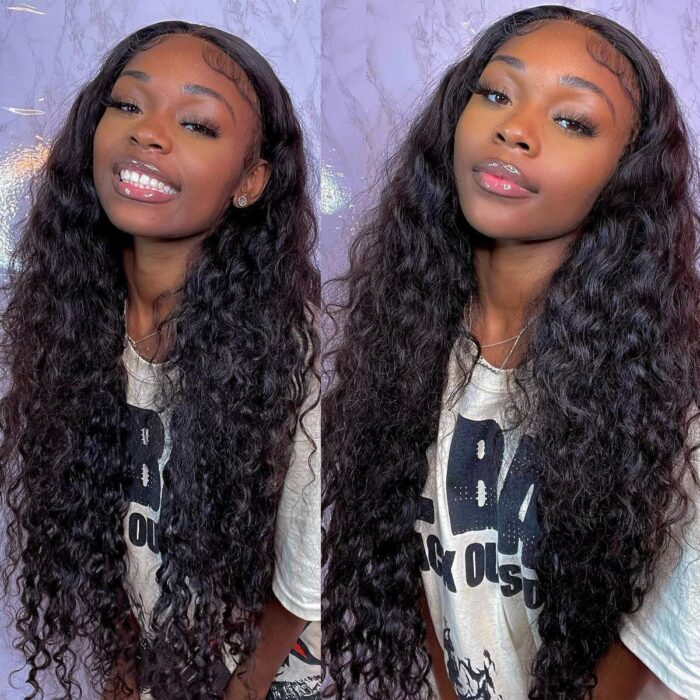 360 Lace Frontal Wigs Water Wave Human Hair Wigs | Tinashehair