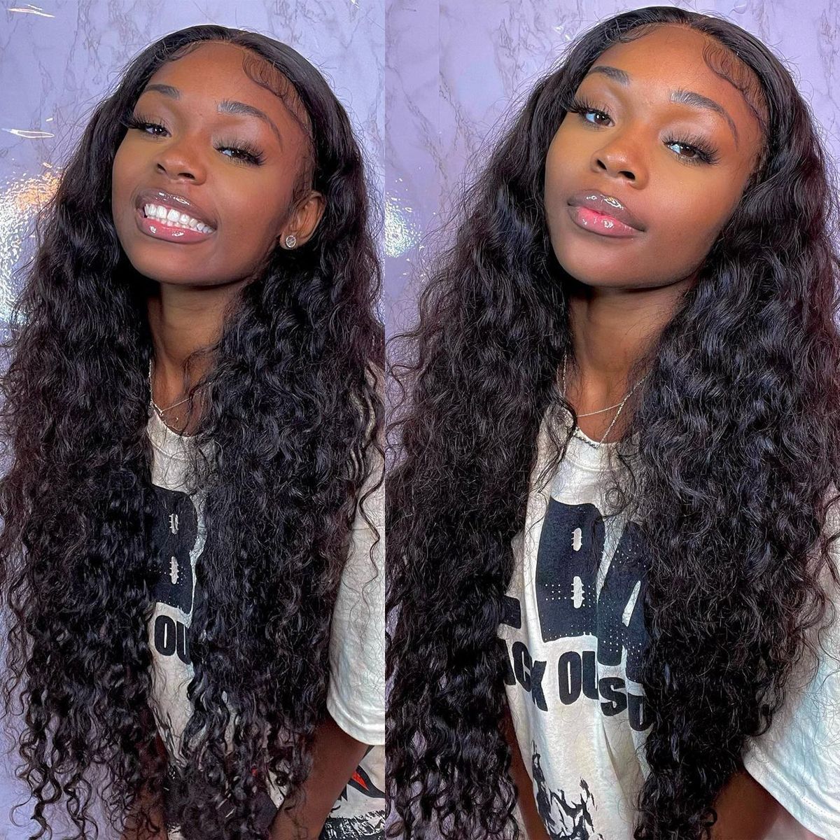 Brazilian Water Wave Hairstyle Sale 13×4 Lace Front Wigs