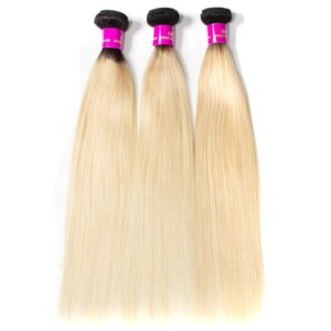 Tinashe hair ombre 1b 613 honey blonde straight hair bundles