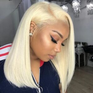 real hair blonde bob wigs