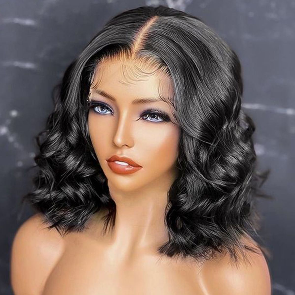 Loose Deep Wave Glueless Bob Wig Undetectable Lace Front Wig