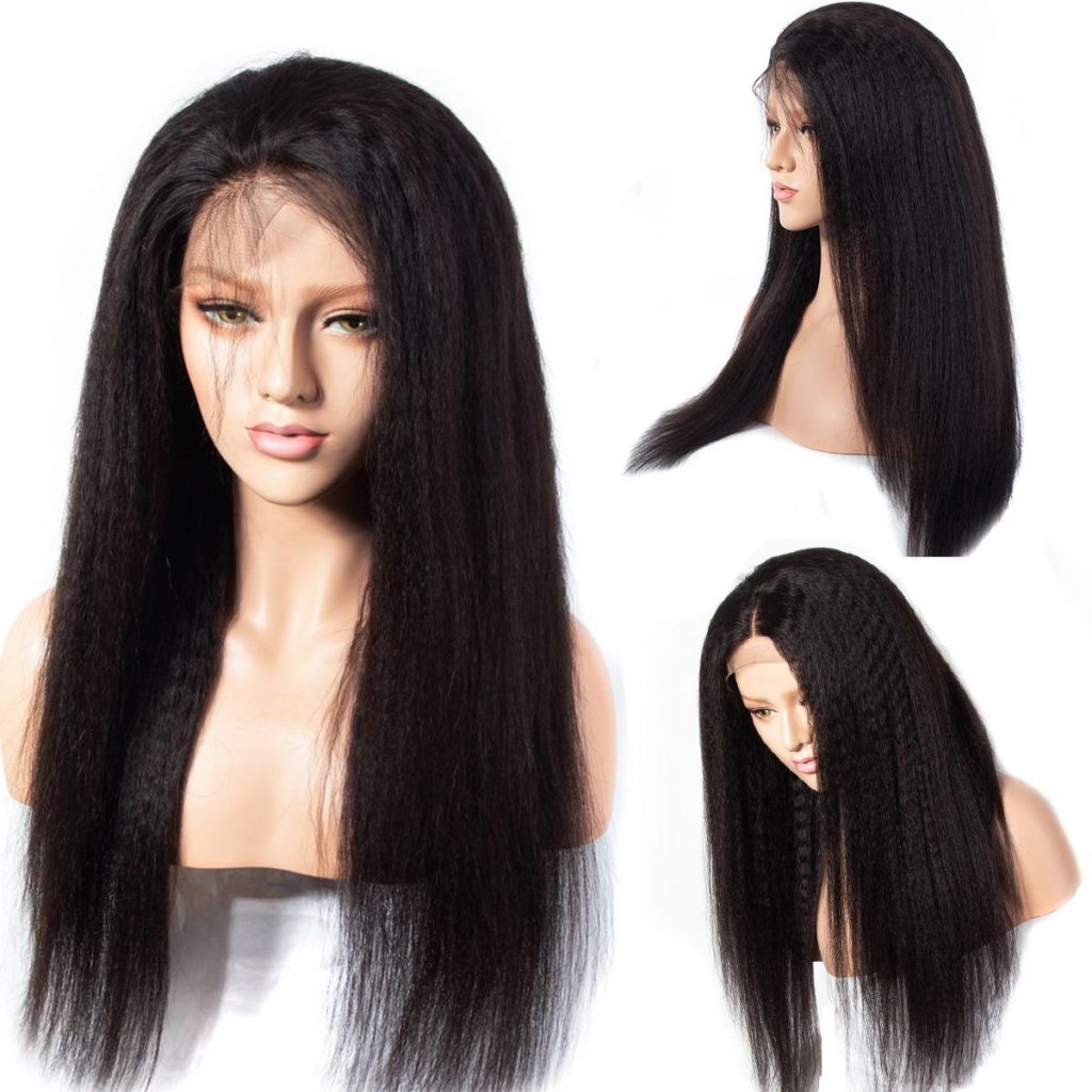 13x6 kinky straight lace front wigs