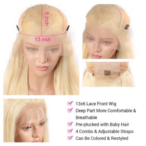 613 Blonde Straight Hair 13x6 Lace Front Wigs