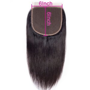 Tinashe hair 6x6 lace closure straight