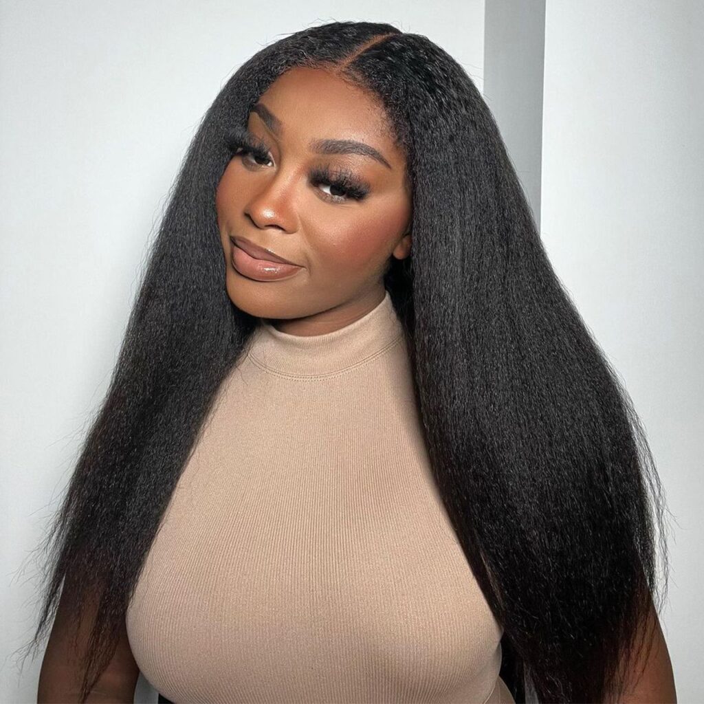 Pre Plucked 13x6 Lace Front Wigs Kinky Straight Human Hair | Tinashehair