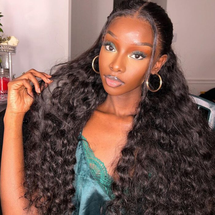 13x6 Lace Front Wig Pre-Bleached Knots Loose Deep Wave Human Hair Wigs ...
