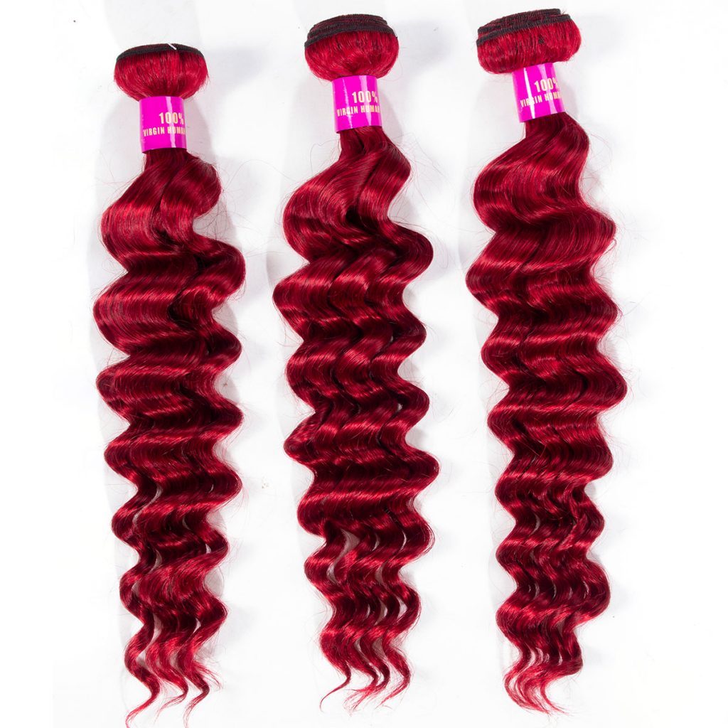 Red Human Hair Bundles Loose Deep Virgin Hair Bundles | Tinashehair