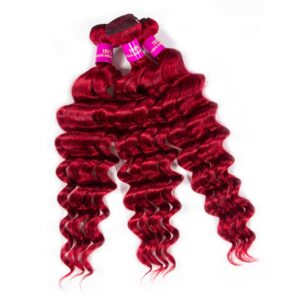 red loose deep hair bundles 1