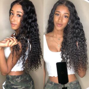 Tinashe hair glueless water wave lace frontal wig 4