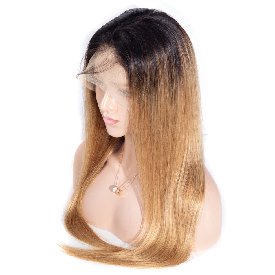 1b-27 13x6 lace front wigs straight hair