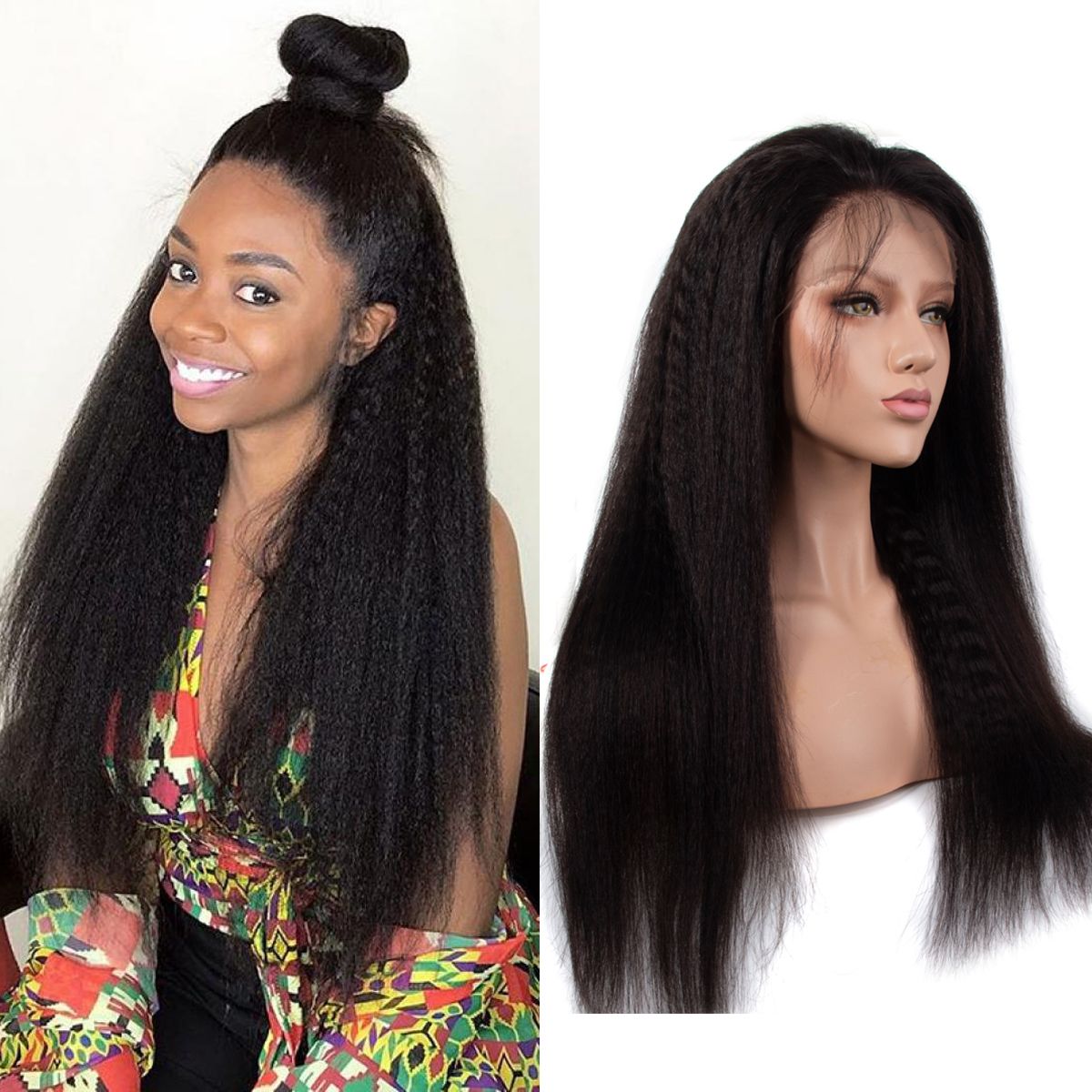 Kinky Straight 13x4 lace front wig