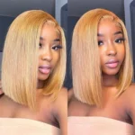 Tinashe hair glueless honey blonde bob wig (1)