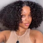 Tinashe hair glueless kinky curly short wig