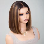 Tinashe hair highlight brown bob wig (1)