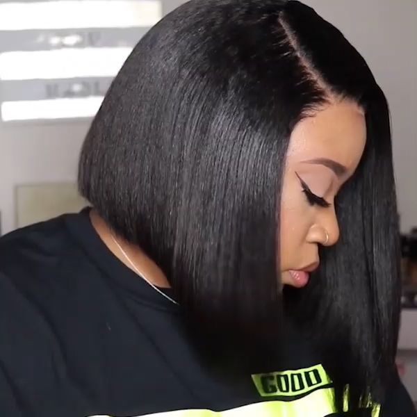 Tinashe hair kinky straight bob wig