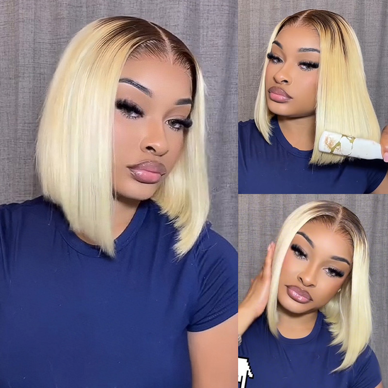 Tinashe hair ombre blonde bob wig