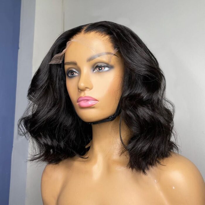 Short Wavy Wave Glueless 6x5 13x4 Lace Front Wigs Bob Wig | Tinashehair