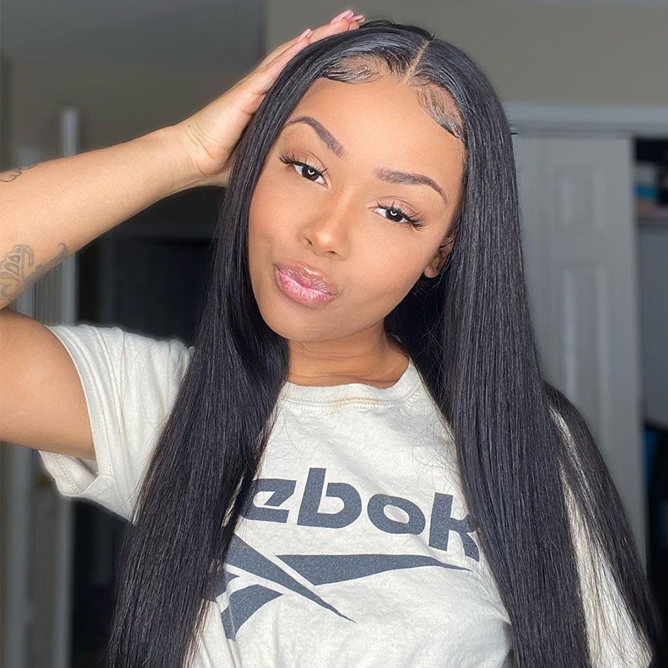 4x4 lace closure straight hair wigs
