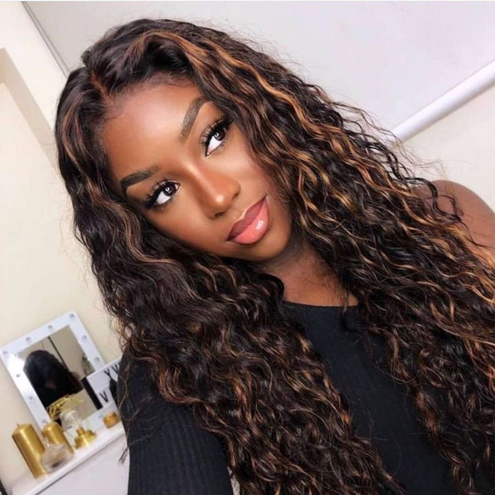 Highlight Water Wave 13×4 Lace Front Wigs