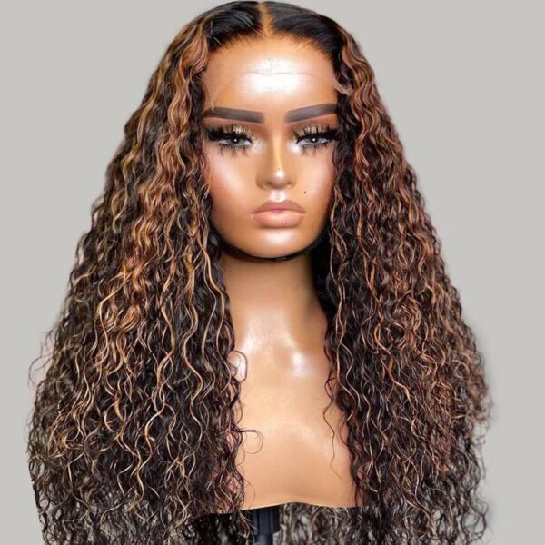 Tinashe hair highlight water wave lace wig