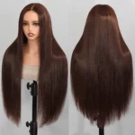 Tinashe hair dark brown straight wig 1