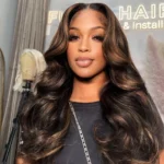 Tinashe hair highlight brown body wave wigs 1