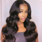 Body wave lace front wig 250%