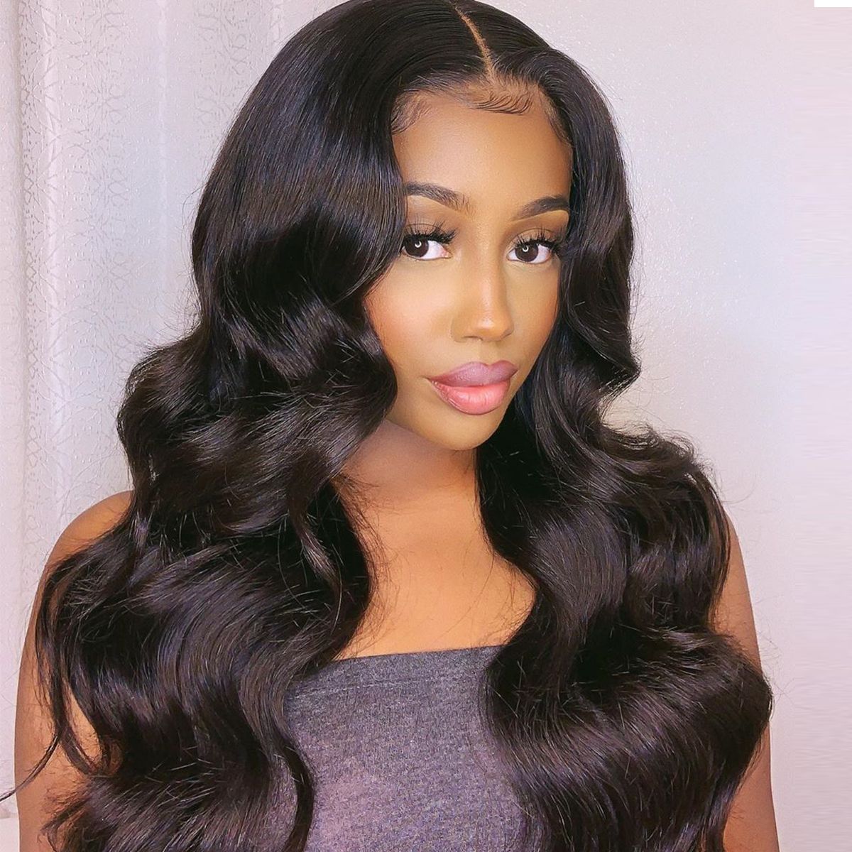 250% High Density Body Wave Human Hair Lace Front Wigs