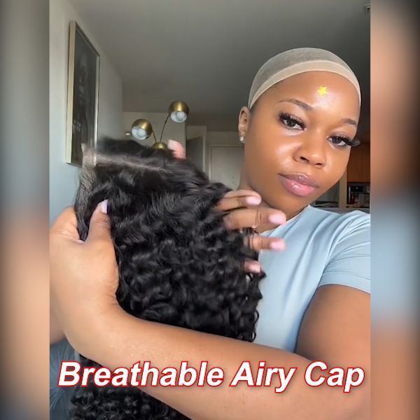 Tinashe hair airy cap deep wave wig