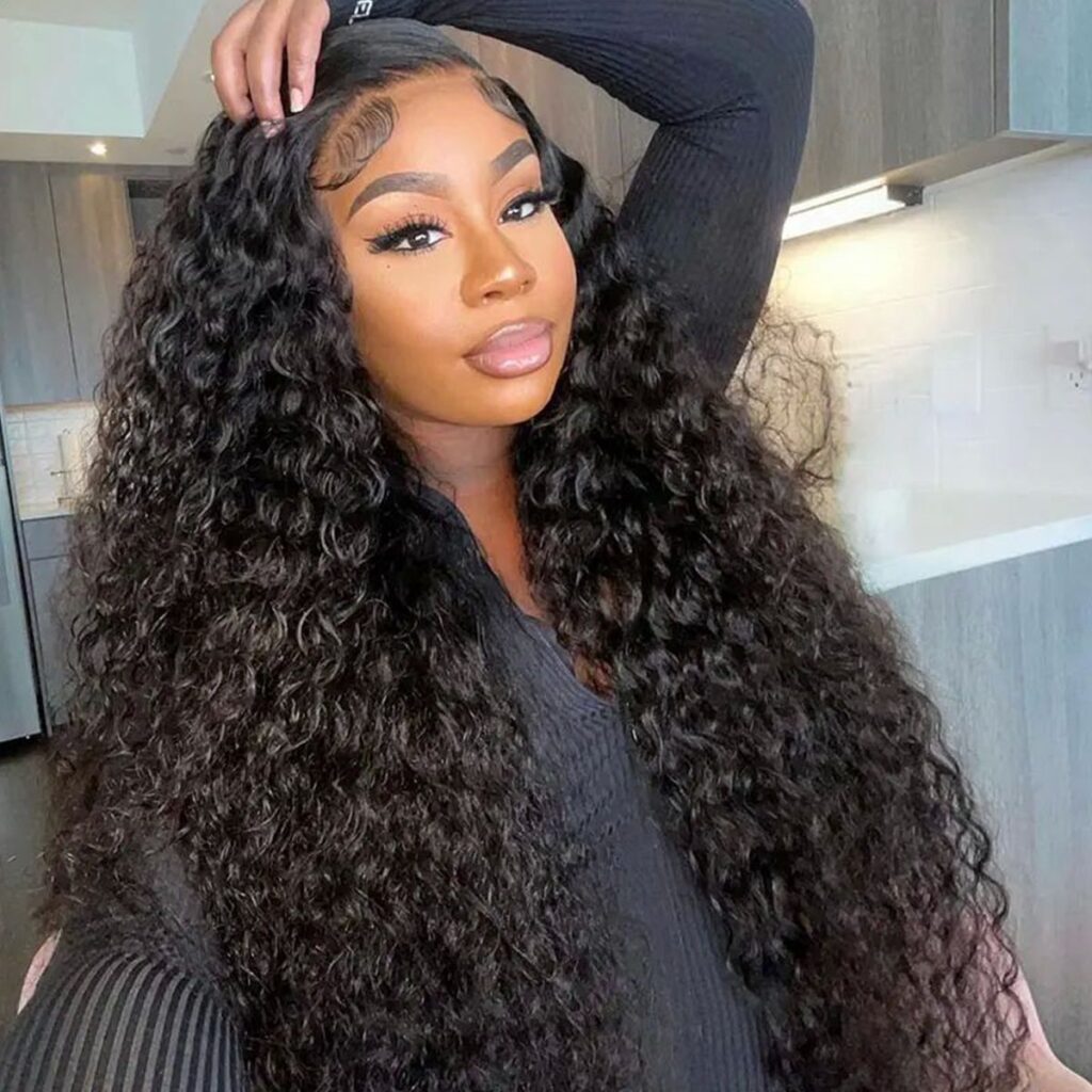 New Airy Glueless 6x5 Plus Pre-Cut Lace Wig Deep Wave Breathable Cap ...