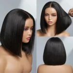 Tinashe hair bone straight 6x5 bob wig 2