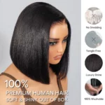 Tinashe hair raw hair 6x5 bob wig 2