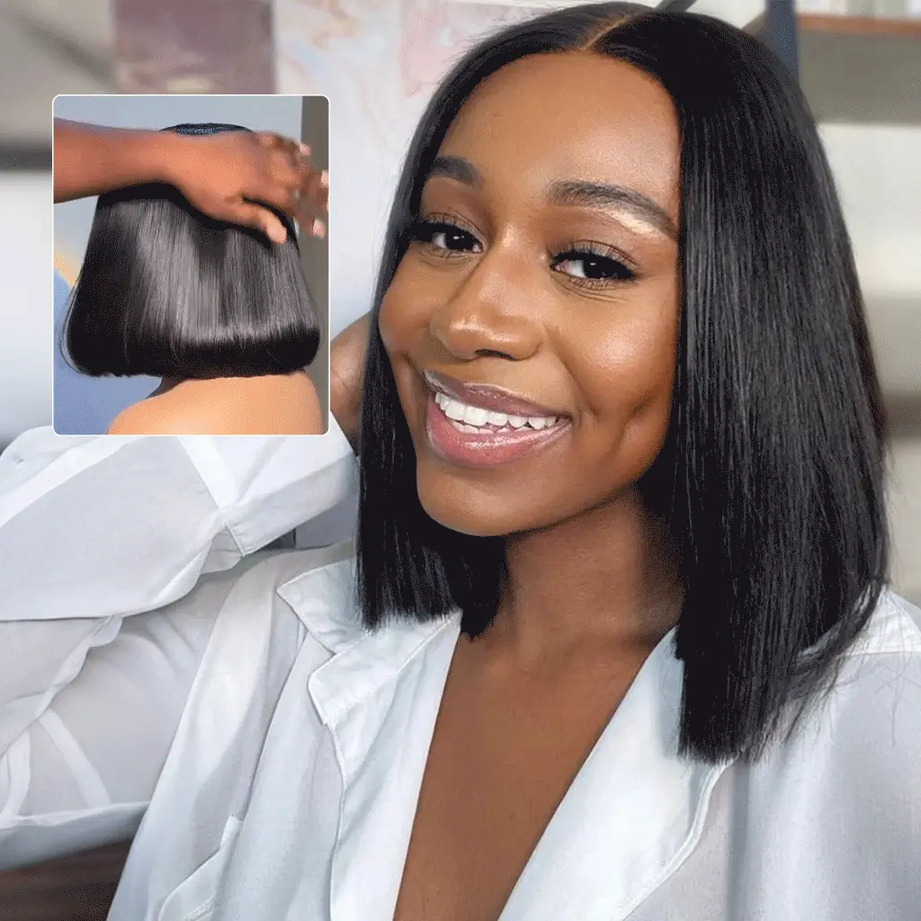 Tinashe hair raw hair bone straight 6x5 bob wig (1)