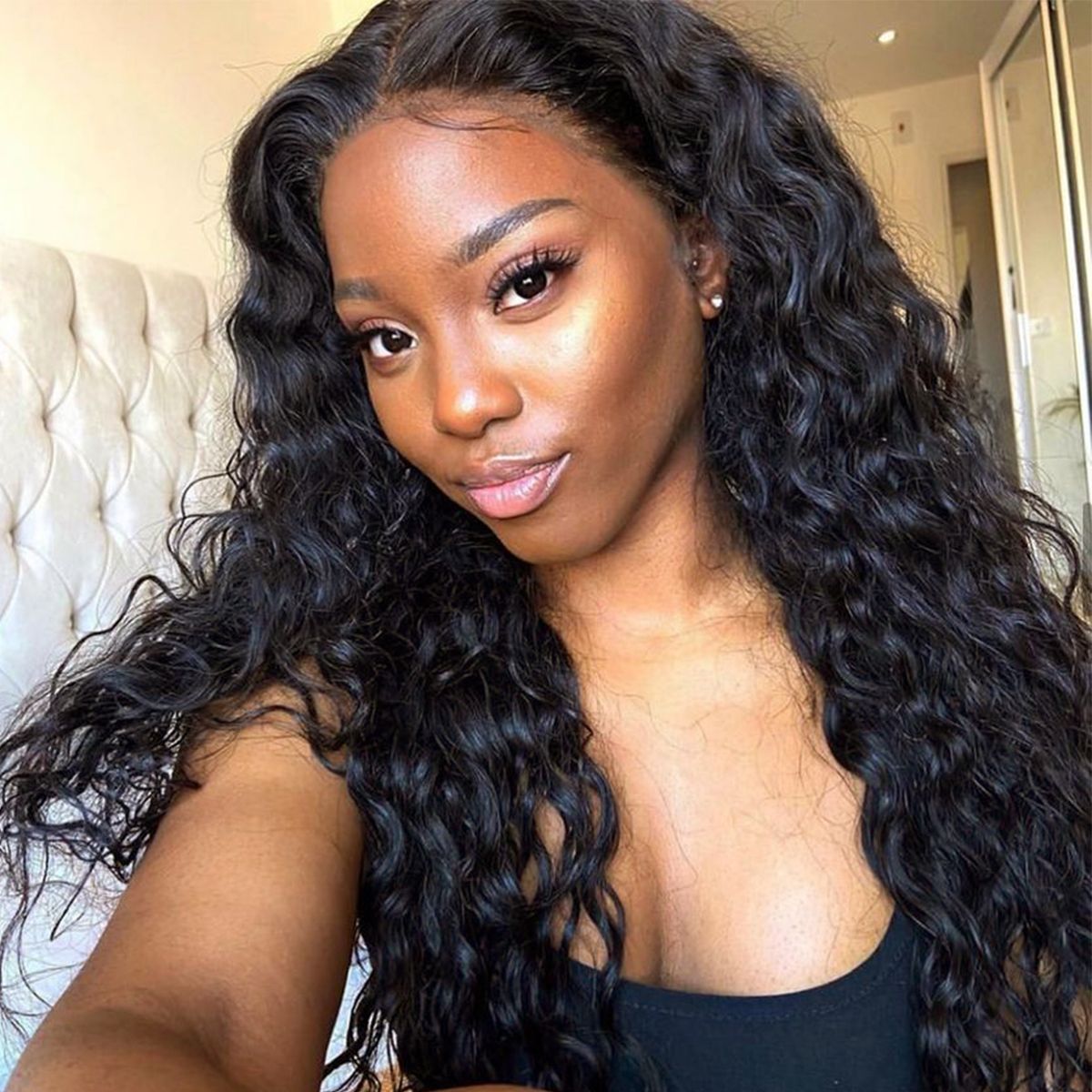 250% High Density Water Wave Human Hair Lace Front Wigs | Tinashehair